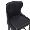Blair Modern Wood Upholstered Barstool in Black - Set of 2 Bar Stool | Tabouret de bar Blair moderne en bois et tissu, noir - Lot de 2