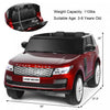 Costway 2*12v 2-seater Licensed Land Rover Kids Ride On Car 4wd W/ Remote Surface Painting Red