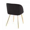 LumiSource Fran Black Velvet Contemporary Dining Chair - Set of 2|Chaise de salle à manger contemporaine Fran en velours noir - ensemble de 2