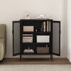 Amelia Modern 32" Metal Accent Cabinet in Black | Armoire d’appoint moderne Amelia 32" en metal noir