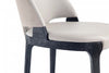 Kara Modern Wood Upholstered Dining Chair in Light Gray - Set of 2 | Chaise de salle a manger moderne en bois Kara avec revetement en tissu gris clair - Lot de 2