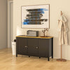 HOMCOM Storage Cabinet, Buffet Cabinet, Sideboard with Doors, Black