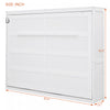 Evelyn Space-Saving Murphy Wall Bed with Foldable Cabinet Design,Full Bed,White | Evelyn Lit mural escamotable gain de place Murphy avec design d’armoire pliable, lit Full, blanc