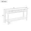 Oliver 60'' Fir Veneer Entryway Table with Honeycomb Design and Drawers, Natural Sofa Table  | Table d'entree Oliver 60'' en placage de sapin avec design en nid d'abeille et tiroirs, naturel