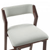 Patricia Modern Wood Upholstered Counter Stool in White Glacier - Set of 2 | Tabouret de comptoir moderne Patricia en bois et tissu, blanc glacier - Lot de 2