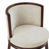 Evalyn Modern Wood Upholstered Barstool in Cream - Set of 3 | Tabouret de bar moderne en bois et tissu creme Evalyn - Lot de 3
