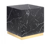 Aphrodite End Table, Black Faux Marble & Gold | Table basse Aphrodite en faux marbre noir et or