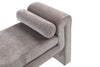 Concord Modern Glam Chenille Accent Bench in Dove | Banc d’appoint moderne glamour en chenille Concord, coloris colombe