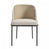 Olivia Set of 6 Modern Dining Chair with Slanted Legs and Adjustable Feet,Beige | Olivia Ensemble de 6 chaises de salle a manger modernes avec pieds inclines et pieds reglables, beige