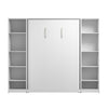 Bestar Claremont 10-Shelf Full Murphy Bed - White|Lit double escamotable Claremont de Bestar à 10 tablettes - blanc