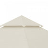 Outsunny 10' X 10' Gazebo Replacement Canopy, 2-tier Gazebo Cover, Cream|Outsunny Auvent De Remplacement Pour Tonnelle 10' X 10', 2 Niveaux, Blanc