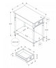 Accent Side End Table 2-Tier Narrow Nightstand Bedroom Storage Drawer Brown Veneer Traditional|Table de bout, d’appoint et de nuit étroite de style traditionnel à 2 niveaux, avec tiroir de rangement et placages bruns pour la chambre à coucher