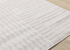 Leonardo White Grey Modern Lines Area Rug - 7'10" x 10'6"|Carpette Leonardo blanche et grise à motif de rayures modernes - 7 pi 10 po x 10 pi 6 po
