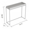40” Modern Console Table With Sunkey Tray - Dark Taupe With Black Metal | Console moderne de 40 po avec plateau encastré - taupe foncé avec métal noir
