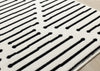 Forte Black White Stripes Area Rug - 4'7" x 6'7"|Carpette Forte noire et blanche à motif de rayures - 4 pi 7 po x 6 pi 7 po