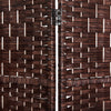 Homcom Double Hinged Woven Wicker Room Divider And Privacy Screens|Homcom Paravent De Separation De Piece En Osier Tisse A 6 Panneaux