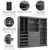 Bestar Pur 86 W Closet Organizer System - Bark Grey|Système d’organisateur de garde-robe Pur de Bestar de 86 po (L) - gris écorce