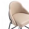 Gracie Modern Metal Upholstered Barstool in Tan and Black - Set of 3 | Tabouret de bar moderne en metal et tissu Gracie, coloris beige et noir - Lot de 3