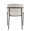 Ethan Set of 4 Modern Corduroy Upholstery Side Chair with Angled Legs and Adjustable Feet,Beige Dining Chair | Ethan Ensemble de 4 chaises d’appoint modernes avec assise en velours cotele, pieds inclines et pieds reglables, beige