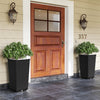 Costway 23" Tall Planters Set Of 2 Rattan Wicker Plant Pot Self-watering Tree Pot Black