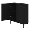 Nordika Slim 2-Door Storage Console Accent Cabinet - Black | Armoire décorative de rangement mince Nordika à 2 portes - noire