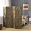 Homcom 5.6ft 4-panel Wooden Room Divider With Foldable Design|Homcom Separateur De Piece En Bois A 4 Panneaux De 5,6 Pi Pliable