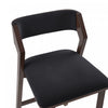 Patricia Modern Wood Upholstered Barstool in Black - Set of 2 | Tabouret de bar moderne Patricia en bois et tissu noir - Lot de 2