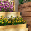 Outsunny 2 Tier Wooden Raised Bed W/ Trellis Elevated Planter Box, Natural|Outsunny Jardiniere En Treillis A 2 Etages, Lit De Jardin Sureleve En Bois