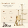 Pawhut 52" Multi-level Cat Tree Kitten Playhouse Kitty Activity Center Scratching Post Rest Condo Wi|Pawhut Arbre A Chat Multi-niveaux 132 Cm Kitten Playhouse Kitty Centre D'activites Poteau A Gratter