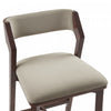Patricia Modern Wood Upholstered Counter Stool in Linen - Set of 3 | Tabouret de comptoir moderne en bois Patricia avec revetement en lin - Lot de 3
