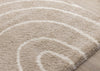 Fairmont Taupe Cream Curved Lines Rug, 5'3" x 7'7" Indoor Area Rug | Tapis Fairmont aux lignes courbes creme taupe, 5'3" x 7'7"