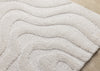 Lincoln Modern Luxurious Plush White Curves Area Rug - 5'3" x 7'7"|Carpette moderne, luxueuse et moelleuse Lincoln blanche à motif de courbes - 5 pi 3 po x 7 pi 7 po