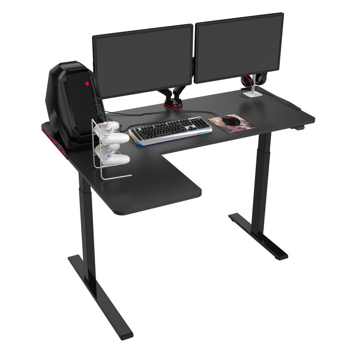 TygerClaw L-Shape Gaming Sit-Stand Desk