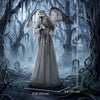 HOMCOM Halloween Animated Standing Crying Angel Decoration Light-Up Eyes