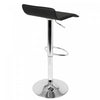 LumiSource Ale Black Fabric Contemporary Adjustable Height Barstool with Swivel - Set of 2|Tabouret pivotant contemporain Ale à hauteur réglable en tissu noir - ensemble de 2