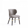 Strine Modern Wood Upholstered Dining Chair in Dark Taupe - Set of 2 | Chaise de salle a manger moderne Strine en bois et tissu, coloris taupe fonce - Lot de 2