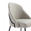 Gracie Modern Vegan Leather Metal Dining Chair in Stone Gray and Black - Set of 4 | Chaise de salle a manger moderne Gracie en cuir vegetalien et metal, gris pierre et noir - Lot de 4