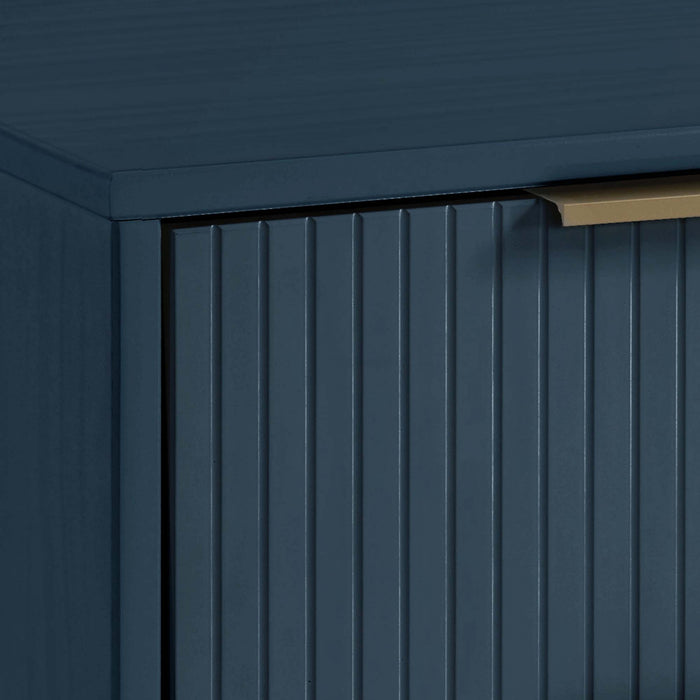 Granville Modern 18\" Nightstand in Midnight Blue (1-Drawer) - Set of 2