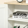 HOMCOM Storage Cabinet with 2 Doors, 2 Adjustable Shelves for Living Room