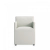 Anna Square Modern Vegan Leather Armchair in Stone Gray - Set of 2 | Fauteuil moderne en cuir vegetalien Anna Square en gris pierre - Lot de 2