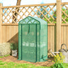 Outsunny Mini Greenhouse with Screen Roof, Portable Small Greenhouse, Green