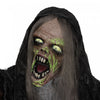 Homcom Halloween Green Big-mouth Monster Animatronic Prop W/ Light Up Eyes|Homcom Accessoire Animatronique Pour Halloween Monstre Vert A Grande Bouche