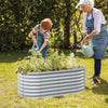 Costway 2 Pcs Raised Garden Bed Kit Planter Raised Garden Boxes Outdoor 65" X 32" X 24" Gray