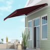 Outsunny 15' X 10' Patio Retractable Awning Sunshade Shelter, Wine Red|Outsunny 15' X 10' Auvent Retractable, Abri Pare-soleil, Rouge Vin