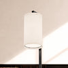 25" Black Rectangular Frame Table Lamp with Cylinder Shade | Lampe de table noire de 25 po à armature rectangulaire avec abat-jour cylindrique