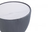 Anderson Modern Sintered Stone Top Upholstered End Table in Gray - Set of 2 | Table d’appoint Anderson moderne avec plateau en pierre frittee et revetement gris – Lot de 2