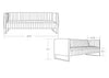 Trillium Mid-Century Modern 3-Piece Sofa Set in Black | Ensemble de canape 3 pieces Trillium style milieu du siecle en noir