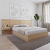 Nordika Milano Floating Nightstand Extension Panel Set Of 2 - Natural Blonde Oak|Ensemble 2 panneaux d’extension pour table de nuit flottante Milano Nordika - chêne blond naturel
