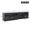 James 70.8" Modern TV Cabinet with USB LED Lighting and High Gloss Front,Black Tv Stand | James 70.8" Cabinet TV Moderne avec Eclairage LED USB et Facade Haute Brillance, Noir