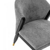 Ola Modern Wood Chenille Dining Chair in Gray - Set of 2 | Chaise de salle a manger Ola en bois moderne avec revetement en chenille grise - Lot de 2
